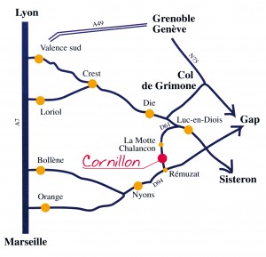 Plan d'acces Cornillon